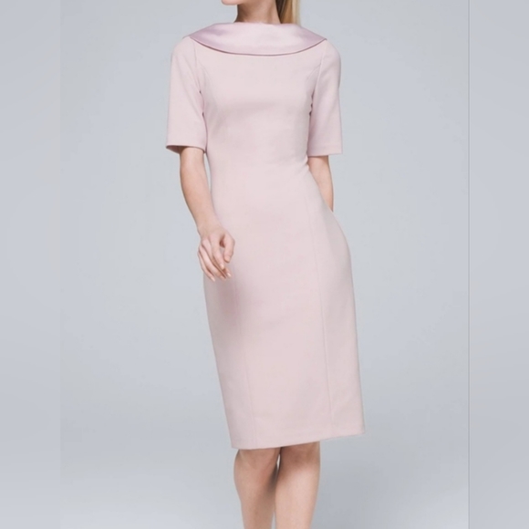 WHBM Sheath dress with Satin Vback in Cottage Rose Size 6 - Picture 7 of 8